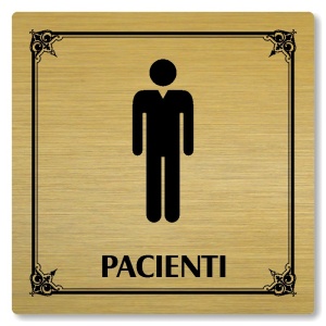 WC muži pacienti, 118x118mm, zlatá, Nebraska